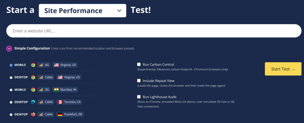 WebPageTest - Speed up magento 2