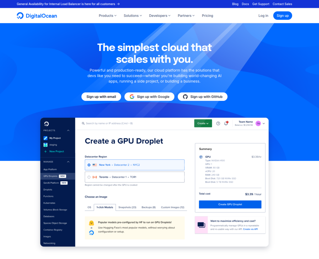 DigitalOcean - best Magento hosting